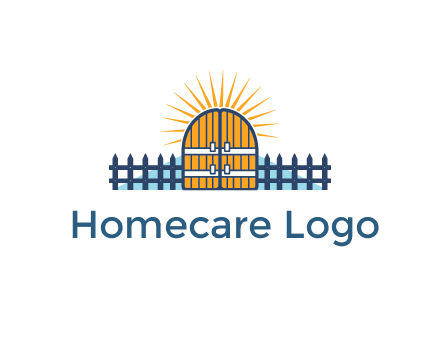 sparkle behind door with fence 