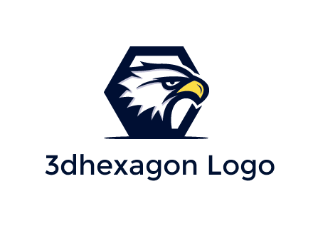 eagle face joined to hexagon