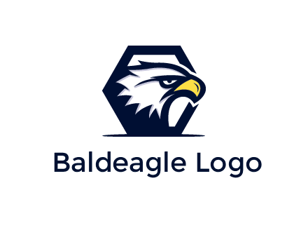 eagle face joined to hexagon