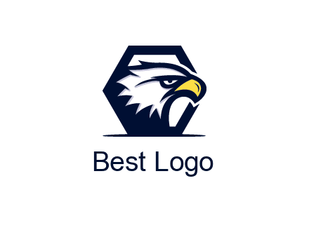 eagle face joined to hexagon
