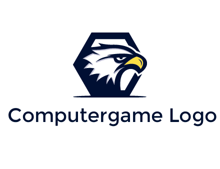 eagle face joined to hexagon