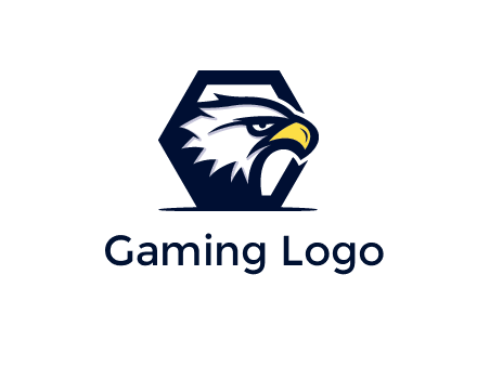 eagle face joined to hexagon