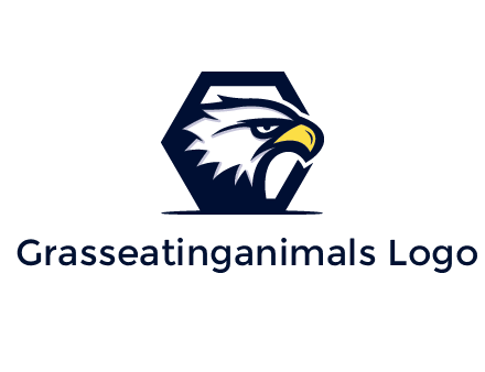 eagle face joined to hexagon