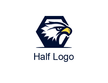 eagle face joined to hexagon