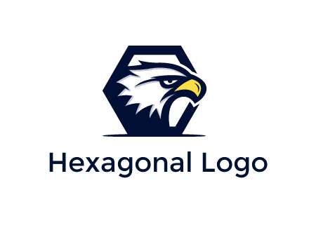 eagle face joined to hexagon