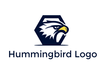 eagle face joined to hexagon