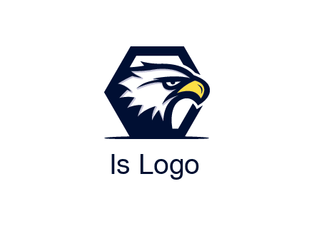 eagle face joined to hexagon