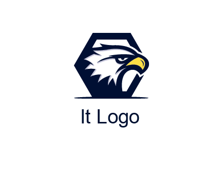 eagle face joined to hexagon