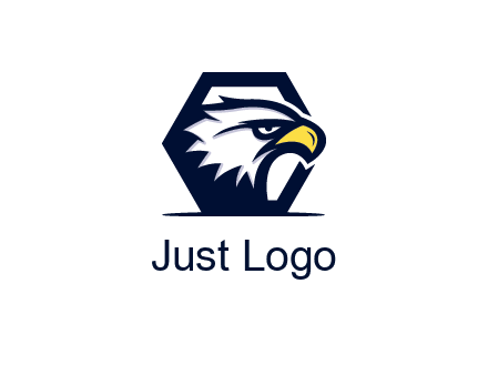 eagle face joined to hexagon