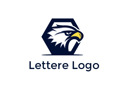 eagle face joined to hexagon