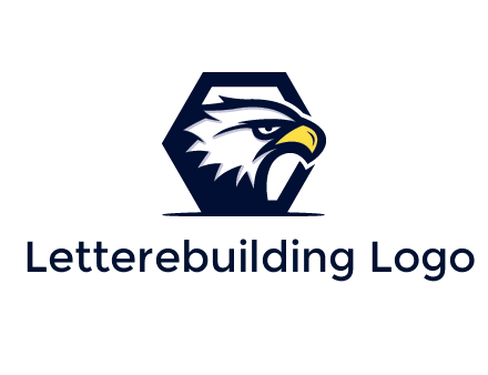 eagle face joined to hexagon