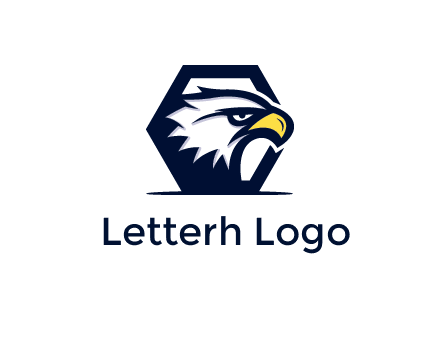 eagle face joined to hexagon