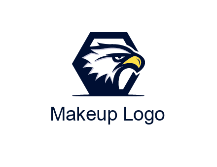 eagle face joined to hexagon