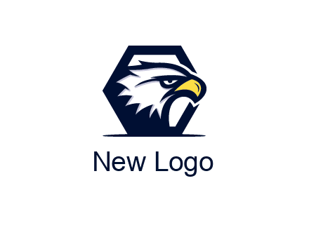 eagle face joined to hexagon
