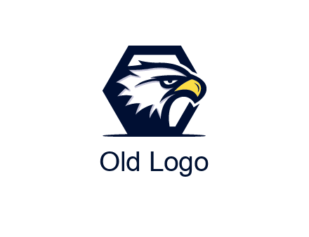 eagle face joined to hexagon