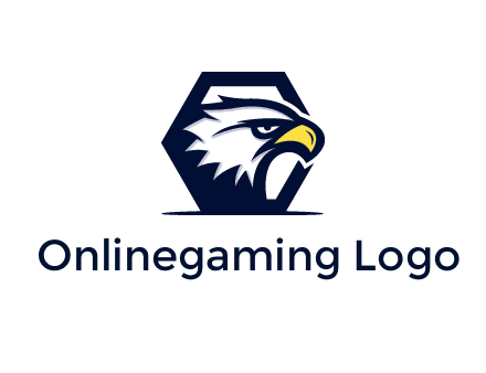 eagle face joined to hexagon