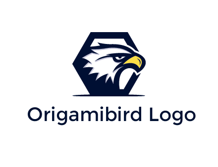eagle face joined to hexagon