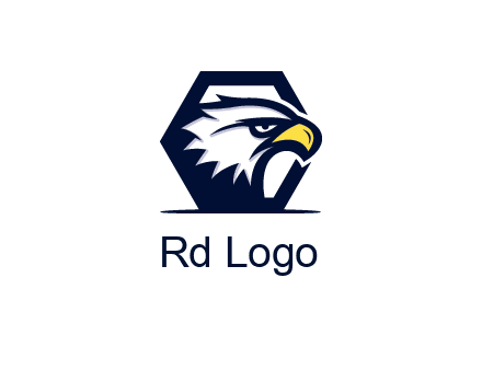 eagle face joined to hexagon