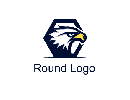 eagle face joined to hexagon
