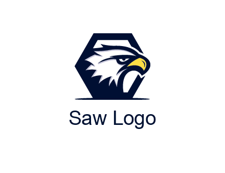 eagle face joined to hexagon