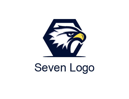 eagle face joined to hexagon
