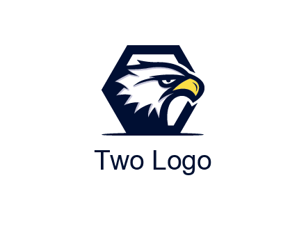 eagle face joined to hexagon