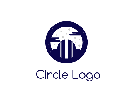 gates opening with circles in circle