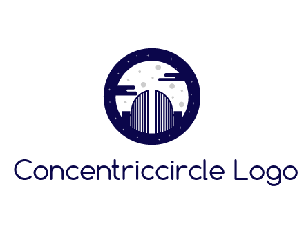 gates opening with circles in circle