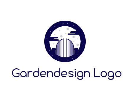 gates opening with circles in circle