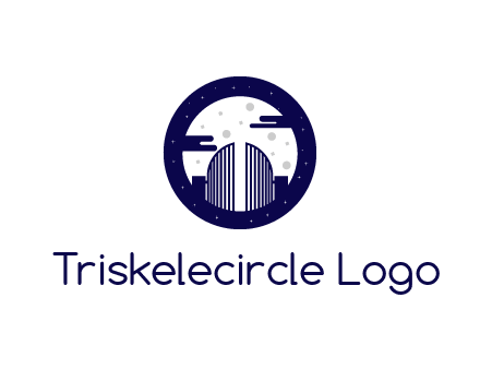 gates opening with circles in circle