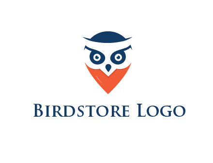 negative spacing owl face