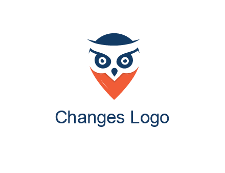 negative spacing owl face