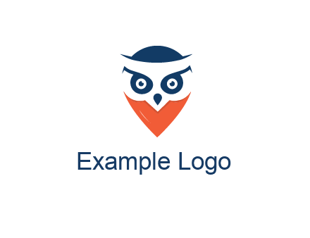 negative spacing owl face