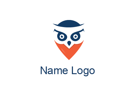negative spacing owl face