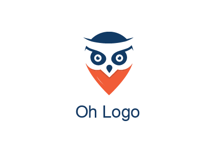 negative spacing owl face