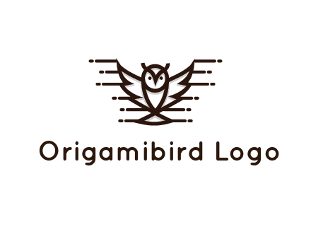 lines joined to wing of line art owl 