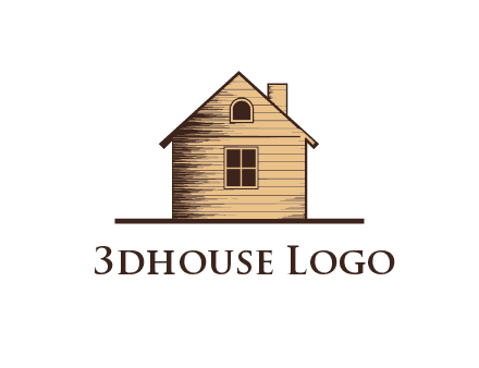 wooden house with chimney