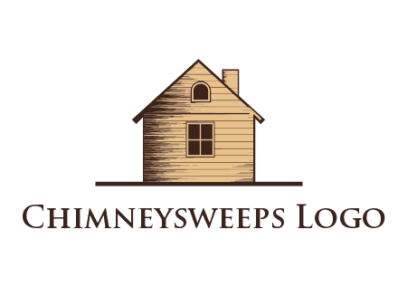 wooden house with chimney