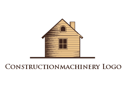 wooden house with chimney