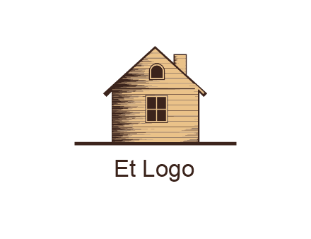 wooden house with chimney