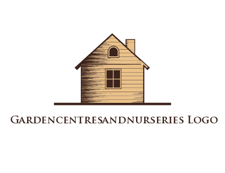 wooden house with chimney