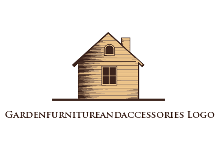 wooden house with chimney