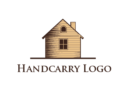 wooden house with chimney