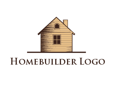 wooden house with chimney