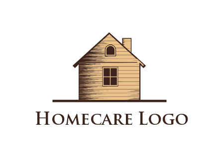 wooden house with chimney