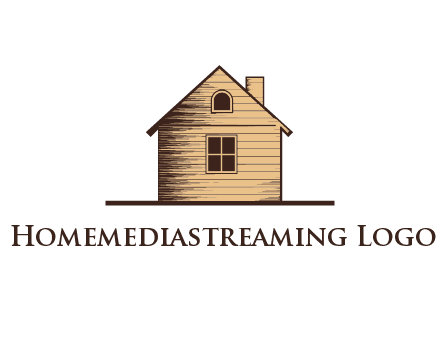wooden house with chimney