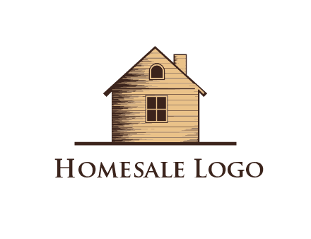 wooden house with chimney