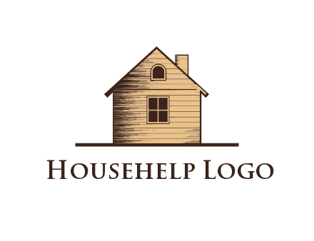 wooden house with chimney