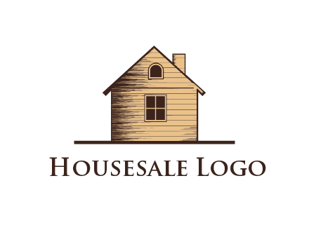 wooden house with chimney