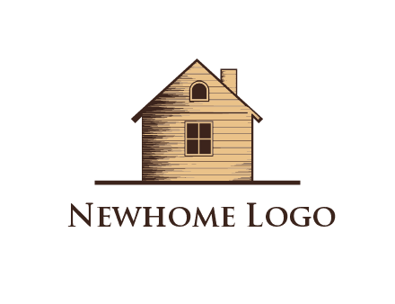 wooden house with chimney